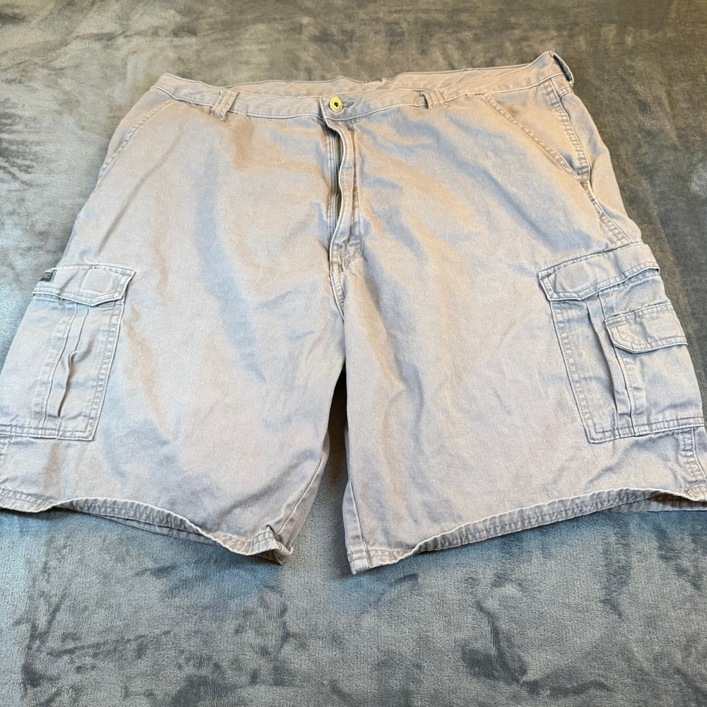 Wrangler Cargo Shorts Mens Size 42 Gray Relaxed Fit Multi Pocket Cotton